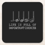 Golf Lover |Het leven is vol belangrijke keuzes go Kartonnen Onderzetters<br><div class="desc">Golf Lover |Het leven is vol belangrijke keuzes golf</div>