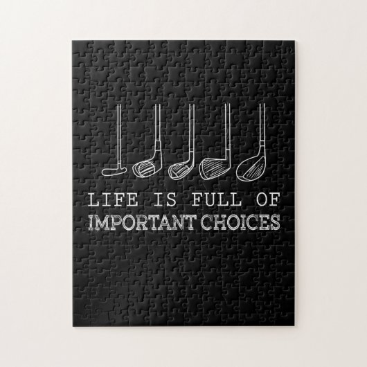 Golf Lover |Het leven is vol belangrijke keuzes go Legpuzzel (Verticaal)