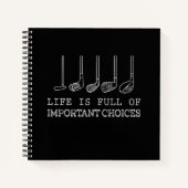 Golf Lover |Het leven is vol belangrijke keuzes go Notitieboek (Voorkant)