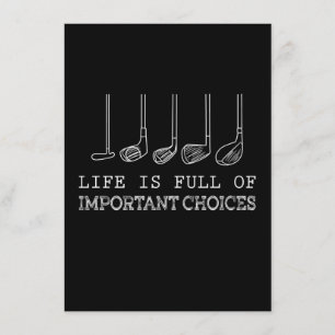 Golf Lover   Het leven is vol belangrijke keuzes Kaart