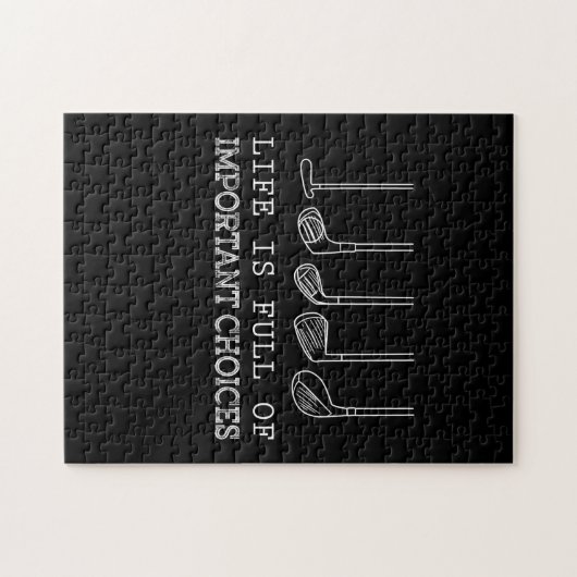 Golf Lover | Het leven is vol belangrijke keuzes Legpuzzel (Horizontaal)