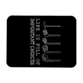 Golf Lover | Het leven is vol belangrijke keuzes Magneet (Horizontaal)