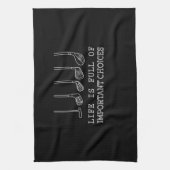 Golf Lover | Het leven is vol belangrijke keuzes Theedoek (Verticaal)