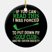 Golf Lover Hobby Sport Golf Club Caddy Golfer Keramisch Ornament (Achterkant)