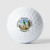 Golf Lover Memorial Golfing Heaven's Fairway Foto Golfballen (Voorkant)