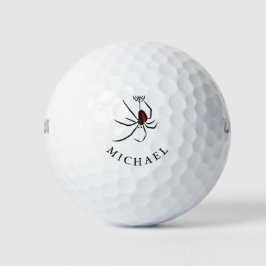 Golf Lover Persoonlijke Gift Redback Spider Golfballen