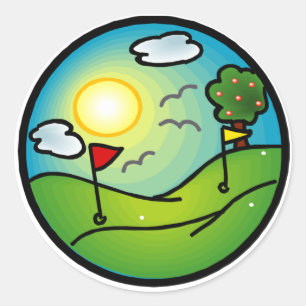 Golf Lover Ronde Sticker
