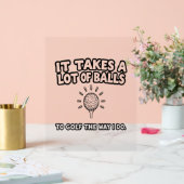 Golf Lover T-Shirt Design Acryl Bord (Huwelijk)