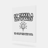 Golf Lover T-Shirt Design Acryl Bord (Hoek)