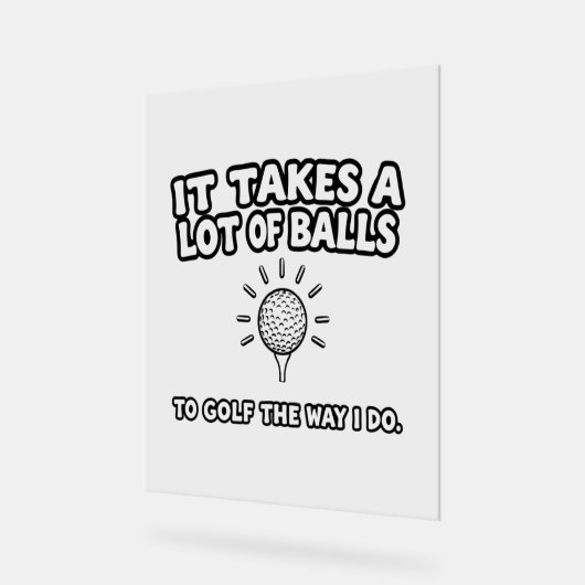 Golf Lover T-Shirt Design Acryl Bord (Hoek)