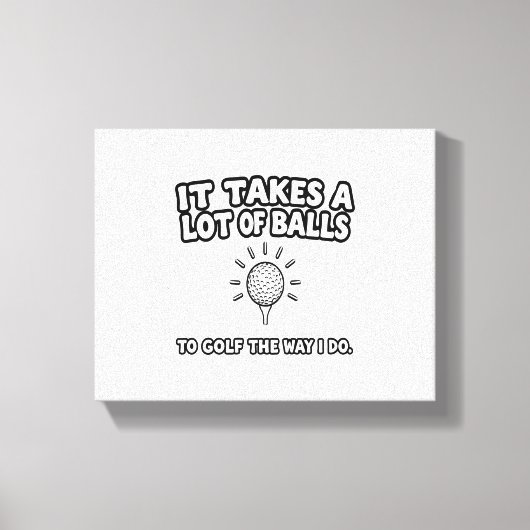 Golf Lover T-Shirt Design Canvas Afdruk (Voorkant)