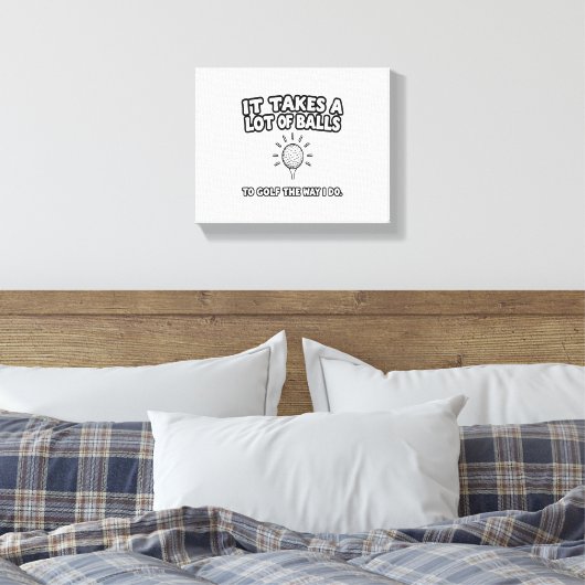 Golf Lover T-Shirt Design Canvas Afdruk (Insitu (Slaapkamer))