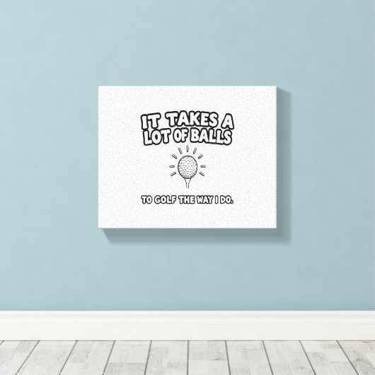 Golf Lover T-Shirt Design Canvas Afdruk (Insitu (Houten vloer))