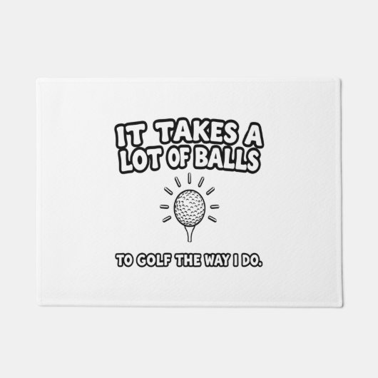 Golf Lover T-Shirt Design Deurmat (Voorkant)