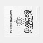 Golf Lover T-Shirt Design Fleece Deken (Voorkant (Horizontaal))