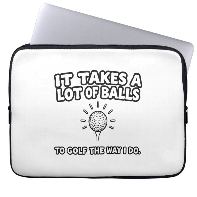 Golf Lover T-Shirt Design Laptop Sleeve (Voorkant)