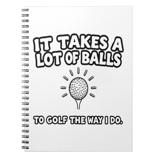 Golf Lover T-Shirt Design Notitieboek (Voorkant)