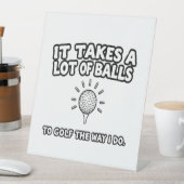 Golf Lover T-Shirt Design Reclamebord Met Voetstuk (Insitu)