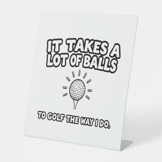 Golf Lover T-Shirt Design Reclamebord Met Voetstuk (Voorkant)