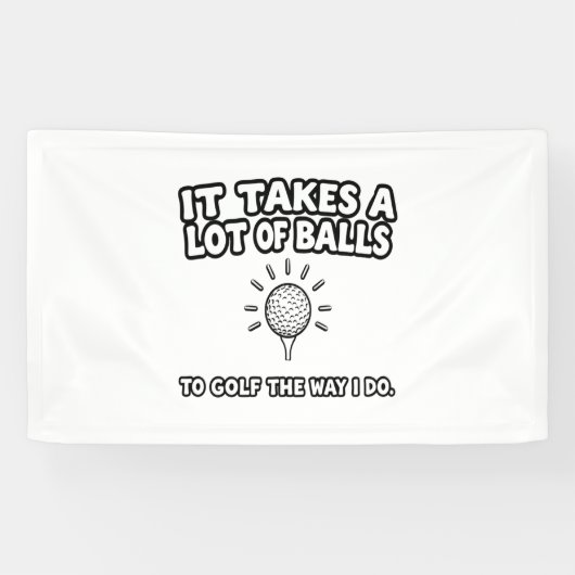 Golf Lover T-Shirt Design Spandoek (Horizontaal)