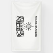 Golf Lover T-Shirt Design Spandoek (Verticaal)