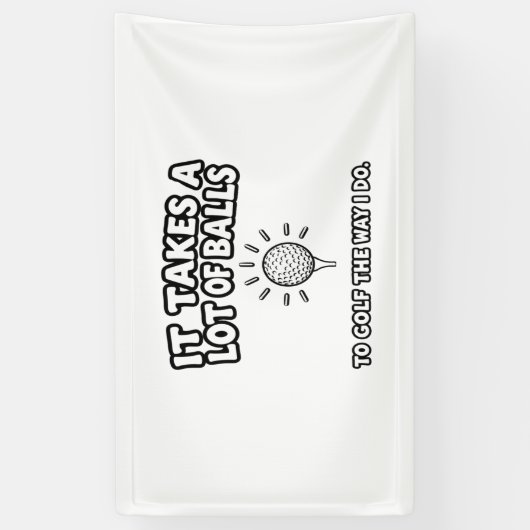 Golf Lover T-Shirt Design Spandoek (Verticaal)