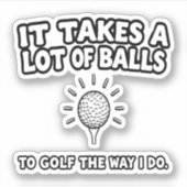 Golf Lover T-Shirt Design Sticker (Voorkant)