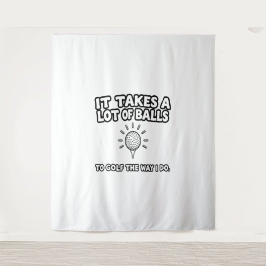 Golf Lover T-Shirt Design Wandkleed (Voorkant)