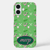 Golf Lover's iPhone Case - Aangepaste Monogram & W (Achterkant)