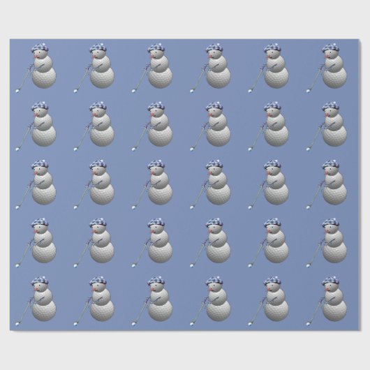 Golf Lovers Kerstmis Cadeaupapier (Vlak)