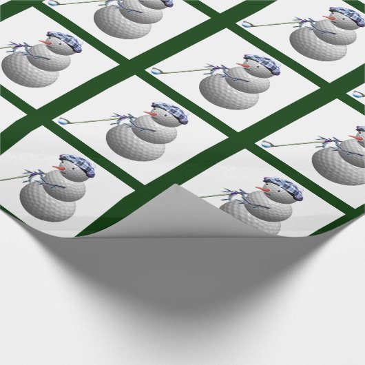 Golf Lovers Kerstmis Cadeaupapier (Hoek)