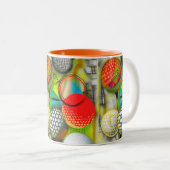 Golf Lovers Tweekleurige Koffiemok (Voorkant rechts)