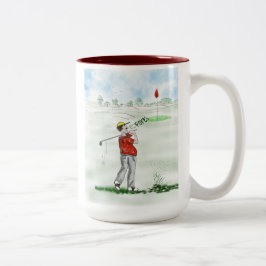 Golf Lovers Tweekleurige Koffiemok