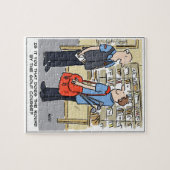 Golf Loving Postman Cartoon Legpuzzel (Horizontaal)