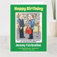 Golf Loving Postman Cartoon voor Golfer