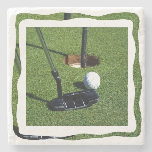 Golf Maak die Par Stenen Onderzetter (Voorkant)