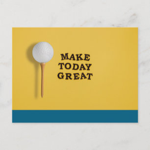 Golf Maak vandaag geweldig Wenskaart Briefkaart