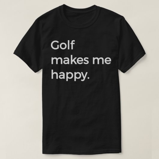 Golf maakt me een gelukkig design-caddy-model t-shirt (Design voorkant)