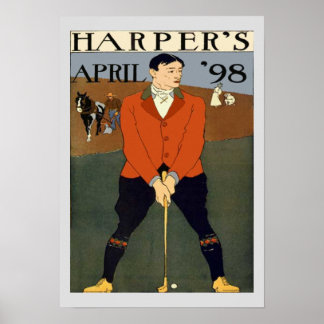  Golf Magazine Hoesje Harpers Poster