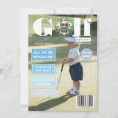 Golf Magazine Omslagfoto Jongen Verjaardagsfeestje Kaart (Voorkant)