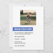 Golf Magazine Omslagfoto Jongen Verjaardagsfeestje Kaart (Achterkant)