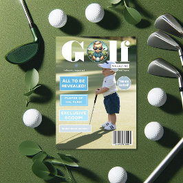 Golf Magazine Omslagfoto Jongen Verjaardagsfeestje Kaart