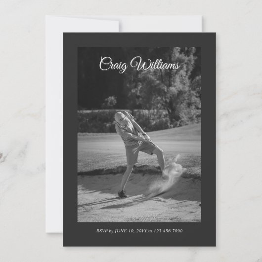 Golf Magazine Verjaardag Uitnodiging, Fun Golf Uit Kaart (Achterkant)