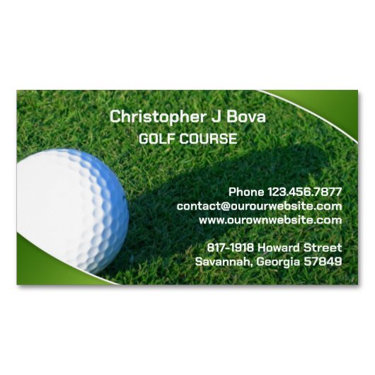 Golf Magnetisch Visitekaartje (Voorkant)