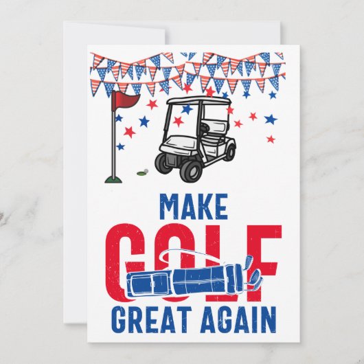 Golf Make Golf weer geweldig met vlag van Amerika Kaart (Voorkant)
