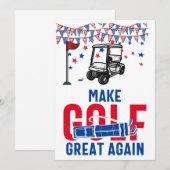 Golf Make Golf weer geweldig met vlag van Amerika Kaart (Voorkant / Achterkant)