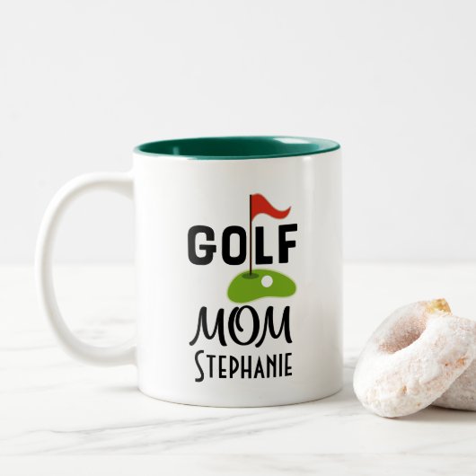 Golf Mam Golfing Gift Mok (Met donut)