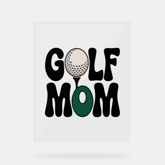 Golf mama acryl bord (Voorkant)