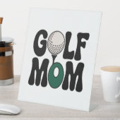 Golf mama reclamebord met voetstuk (Insitu)