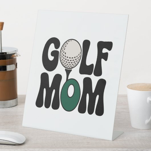 Golf mama reclamebord met voetstuk (Insitu)